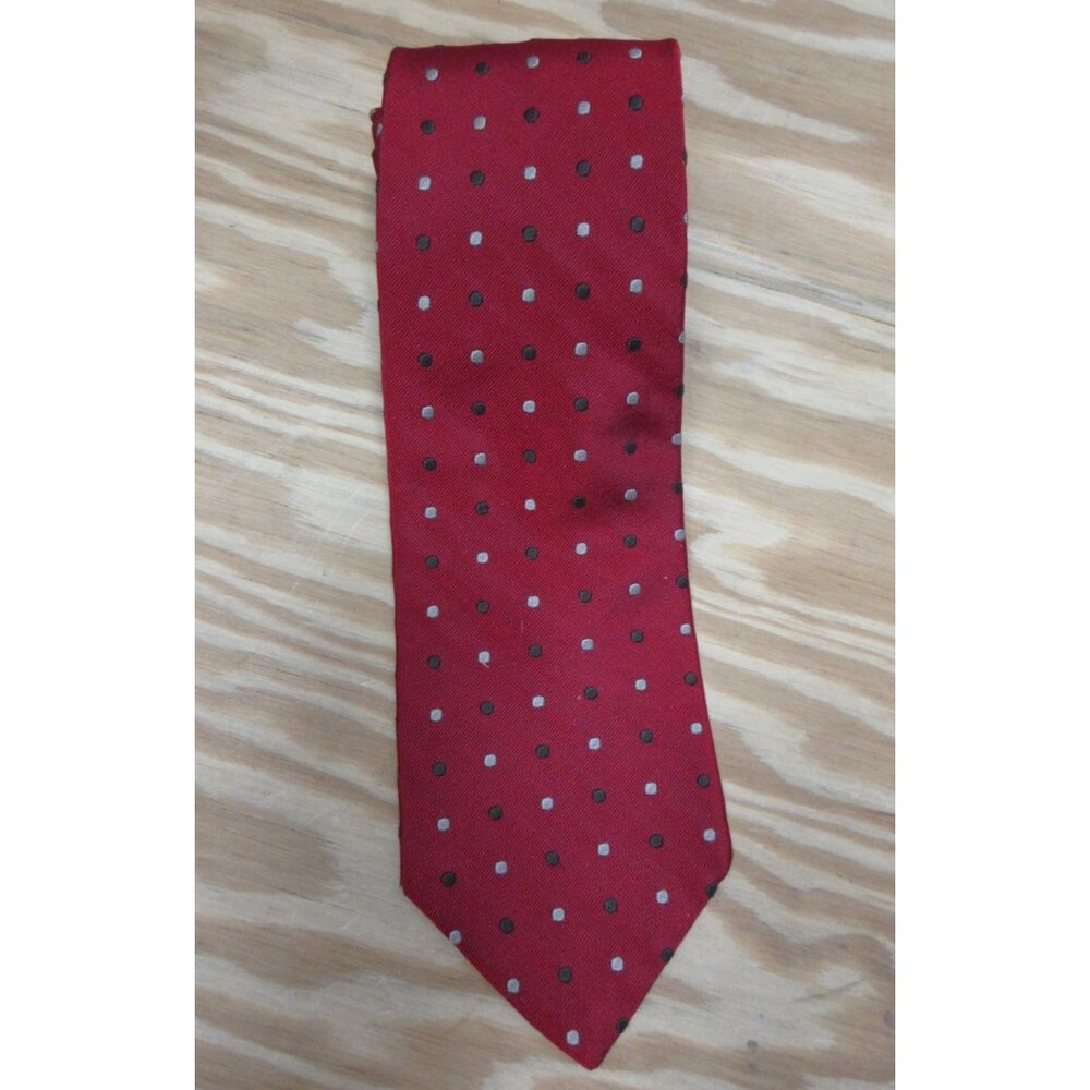 Brooks Brothers Neck Tie Makers Silk Twill Weave Polka Dots Made In USA